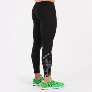 Joma Elite VIII Long Mens Running Tights with Pockets! Black Size S NWT